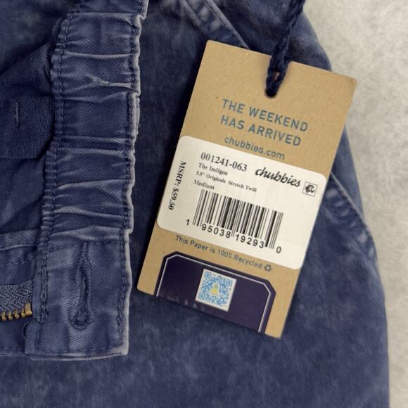 Chubbies Originals Shorts Medium Blue Indigos 5.5” Inseam Stretch Casual NWT - Picture 10 of 13